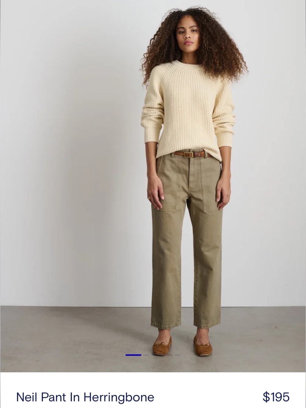 Alex Mill Neil Pant In Herringbone - Vintage Olive Size 10